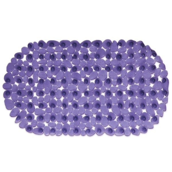 FLOORDIREKT Wanneneinlage Bubble - Badewanneneinlage - Duschmatte - Lila - 68 x 36 cm