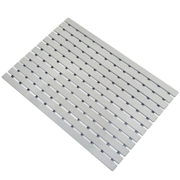 Badezimmermatte aus Kunststoff mit Lattenstruktur