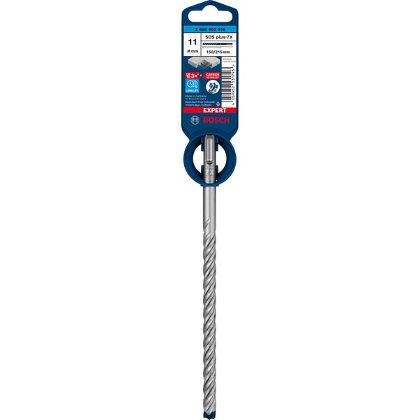 Bosch Expert SDS plus-7X Hammerbohrer mit 11 Millimeter Durchmesser und 150/215 Millimeter Länge