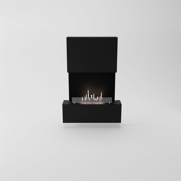 GLOW FIRE Ethanol Kamin 'Levanger' | Ethanolofen in Schwarz mit 3 Std. Brenndauer und 2 KW Heizleistung | BxHxT: 104x150x25,8 cm