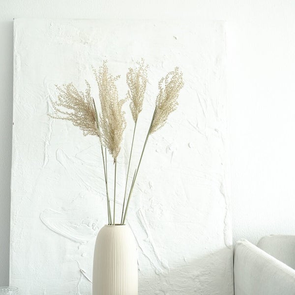 Reed Gras: Boho-Chic - ein Hauch von Natürlichkeit für deine Vase-  2 Wedel