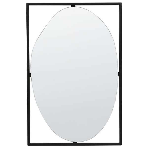 Wandspiegel NIBELLE 40 cm 60 cm Metall Schwarz