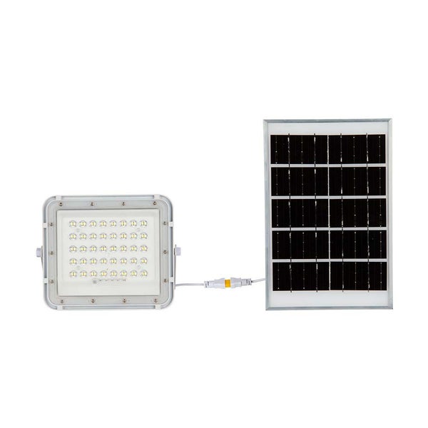 Weiße Solar-Flutlichter - 10W - IP65 - 800 Lumen - 6400K