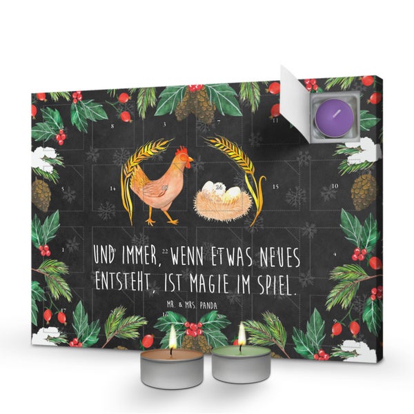 Mr. & Mrs. Panda Duftkerzen Adventskalender Huhn Stolz - Schwarz