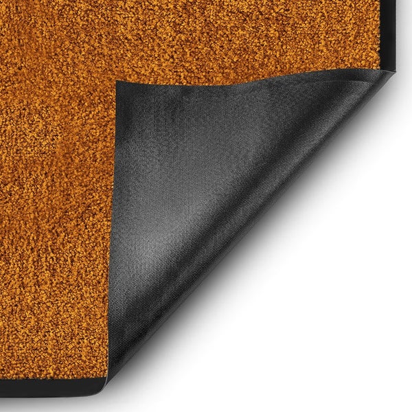 FLOORDIREKT Fußmatte Rhine - Unicolor - Schmutzfangmatte für Innen & Außenbereiche - Braun - 90 x 600 cm
