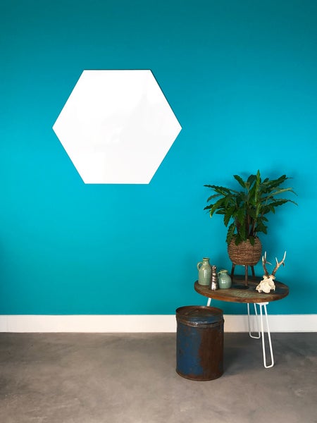 Whiteboard ohne Rand - Hexagon - 100 cm - Magnettafel