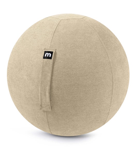 Stoff Sitzball Büro ergonomisch 'Der Sportliche', Sitzball mit Pumpe oder Pezziball mit Stoff- oder Cordbezug, 65cm Breite, ergonomische Bürostuhl Alternative für Zuhause und Büro