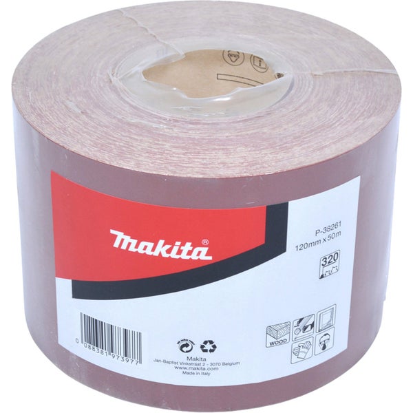 Makita Schleifpapier Rolle 120 mm x 50 m K320 - P-38261