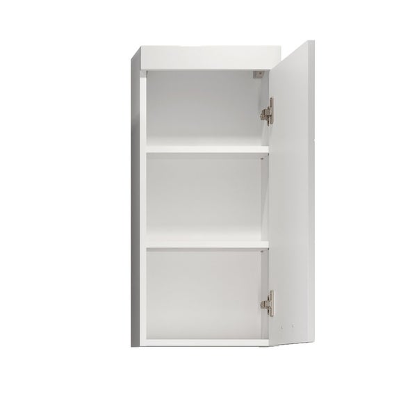 Devon Bad Hänge Stauraumelement 1 Tür weiß, weiß Hochglanz. 35 X 16 X 75 cm