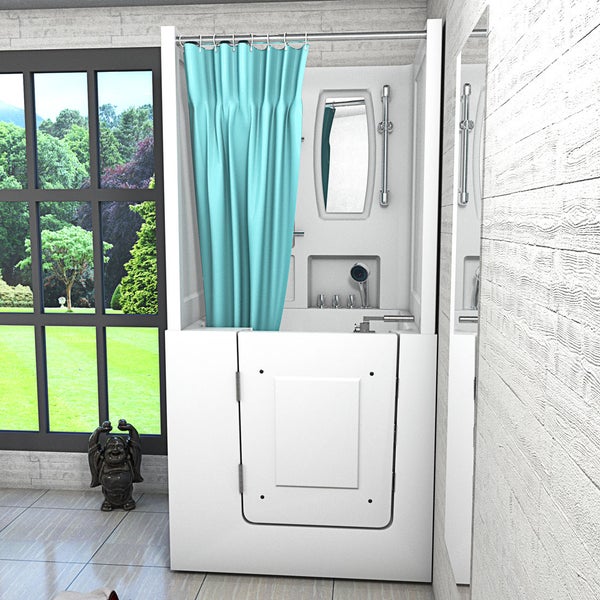 Seniorendusche Sitzwanne Wanne Tür S02D-TH-C-L 100x78cm