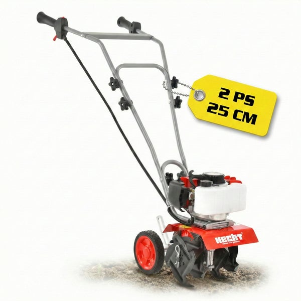 Motorhacke mit 2 PS Leistung und 25 Zentimeter Arbeitsbreite