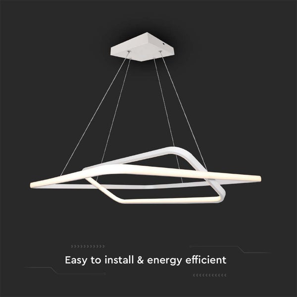 Moderne LED-Hängeleuchte mit quadratischem Design für Innenräume
