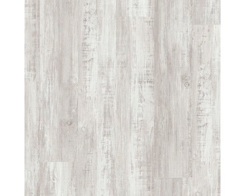 Bodenbelag in grauer Holzoptik mit rustikaler Maserung.