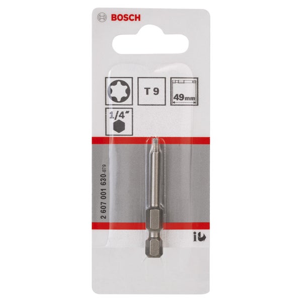 Bosch 1x Schrauberbit Extra-Hart, T9, 49 mm - 2607001630