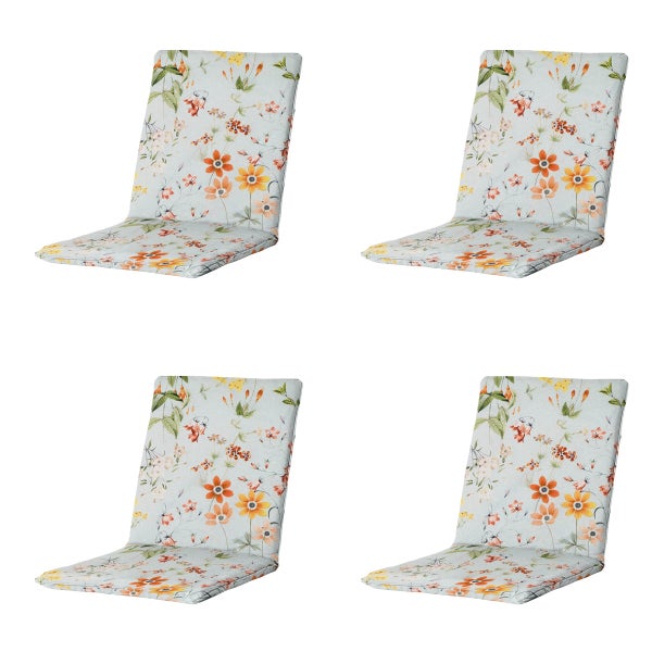 Stuhlauflage Stapelstuhl Milly Azur - Ca. 97x49 cm - 4er-Set
