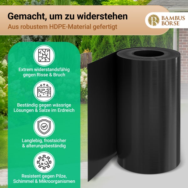 Bambus-Sperre aus robustem HDPE-Material, widerstandsfähig gegen Risse, frost- und alterungsbeständig, resistent gegen Pilze