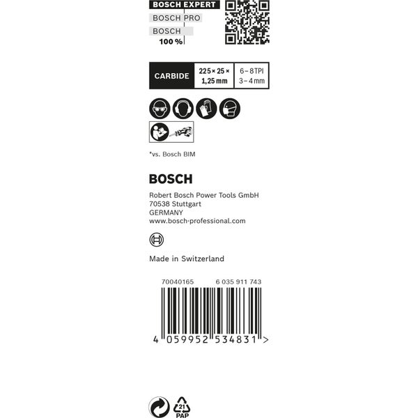 Bosch 10x Expert Multi Material S 1156 XHM Säbelsägeblatt - 2608900393