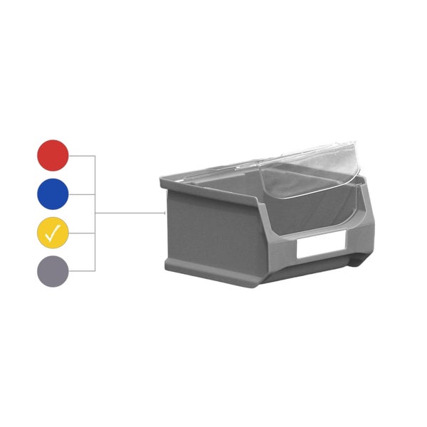 PROREGAL SuperSparSet 48 x Gelbe Sichtlagerbox 1.0 Mit Abdeckung HxBxT 6 x 10 x 10 cm 0,4 Liter Sichtlagerbehälter Sichtlagerkasten