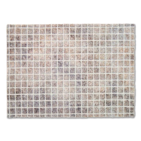Rechteckiger Teppich mit quadratischem Muster