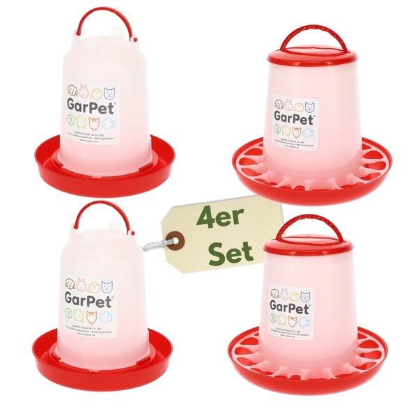 Viererpack GarPet Futterspender für Tiere