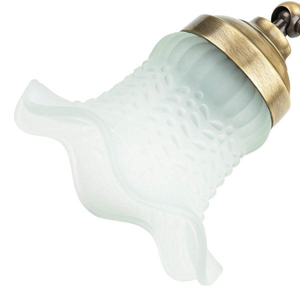 Leuchtenschirm aus Glas mit Blumendesign