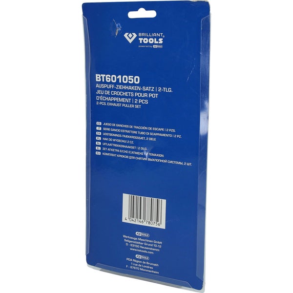 BRILLIANT TOOLS Auspuff-Ziehhaken-Satz 2tlg. - BT601050