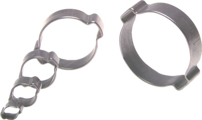 2-Ohr-Schlauchschelle 11 - 13mm, Stahl verzinkt (W1), Breite 7mm, ersetzt 157 D