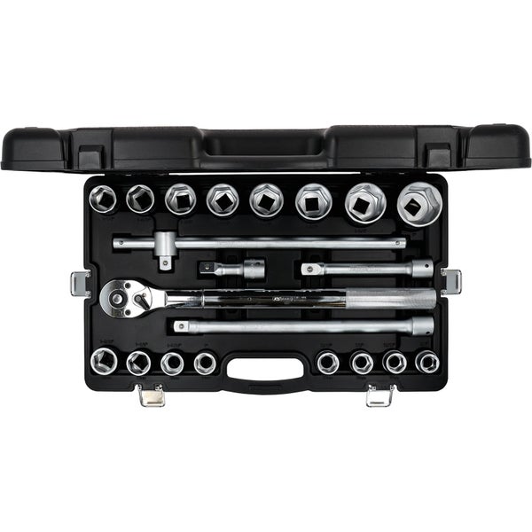 Steckschlüsselsatz in schwarzem Koffer