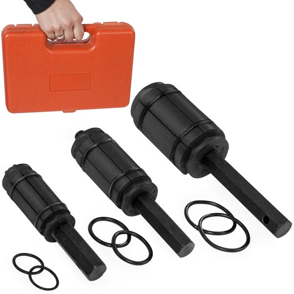 Auspuff-Rohraufweiter tectake  3 Rohraufweiter aus Stahl robuster Kunststoffkoffer