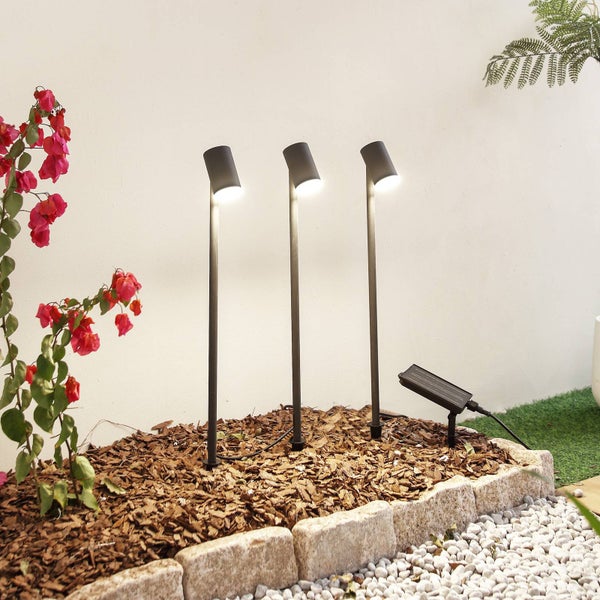 Lindby 3er Set LED Myric (Modern) in Schwarz aus Aluminium (1 flammig, )