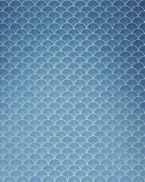 Blaues Muster mit weißen Bögen