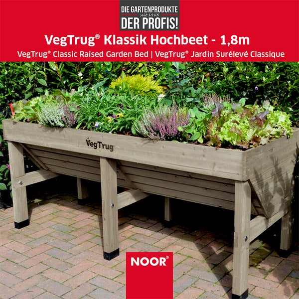 VegTrug® Klassik - Grey Wash - 1,8 m (183x76x80 cm)