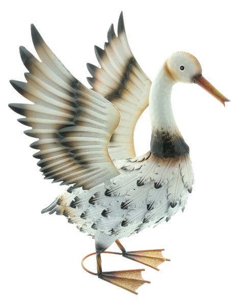 FRANK FLECHTWAREN|Figur Gans, 34 x 43 x 43 cm , METALL