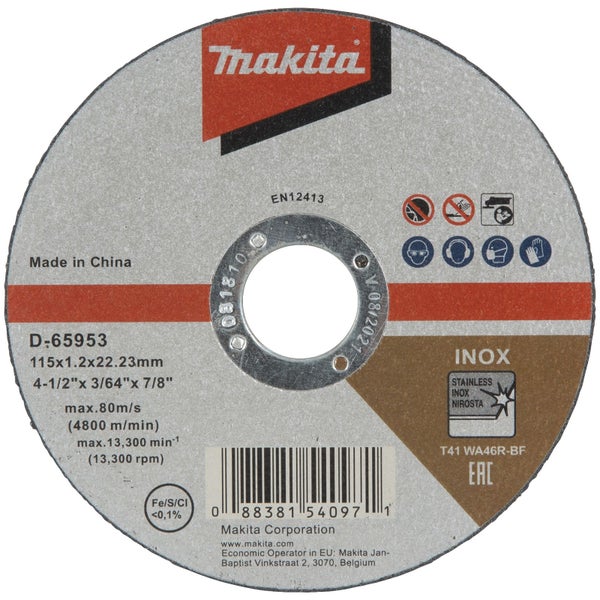 Makita 12x Trennscheibe Inox 115 x 1,2mm - D-65953-12