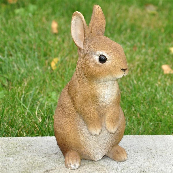 Dekofigur Gartenfigur Hase aufrecht sitzend