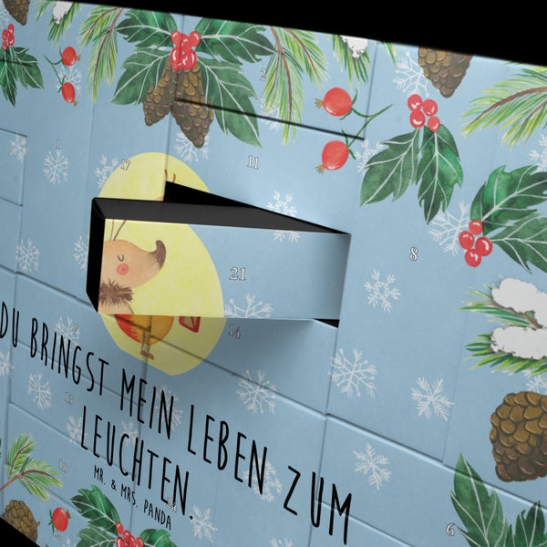 Mr. & Mrs. Panda Befüllbarer Adventskalender Glühwürmchen - Blau Pastell