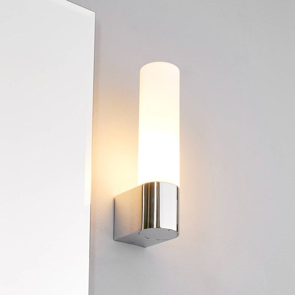 Lindby Wandleuchte, Wandlampe Bad Melike (spritzwassergeschützt (Modern) in Chrom aus Metall (1 flammig E14) - Wandleuchten Spiegelleuchte Badezimmer Wandbeleuchtung Badezimmerleuchte