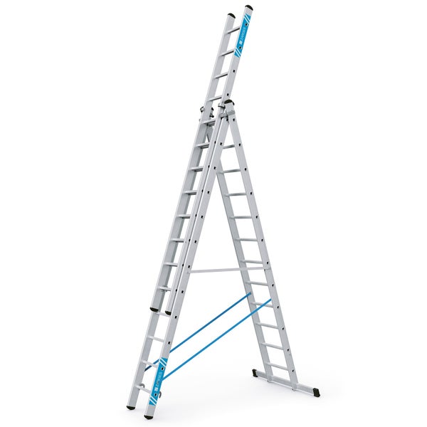 Mehrzweckleiter aus Aluminium mit drei Teilen