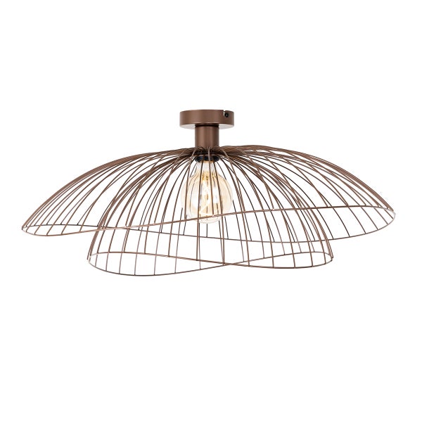 Deckenleuchte aus Metall mit offenem Lampenschirm