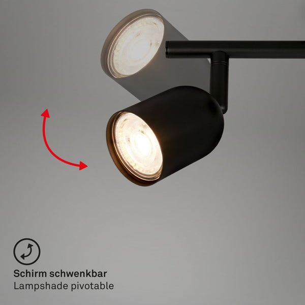 Spotleuchte Deckenleuchte Deckenstrahler Wandleuchte GU10 Schwenkbar Schwarz