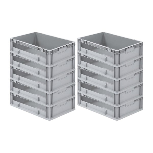PROREGAL Eurobox NextGen Insight HxBxT 17 x 40 x 60 cm 34 Liter Seite Offen Eurobehälter Transportbox