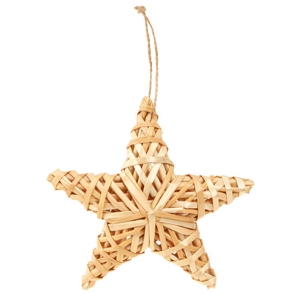 Dekostern aus Holz zum Aufhängen