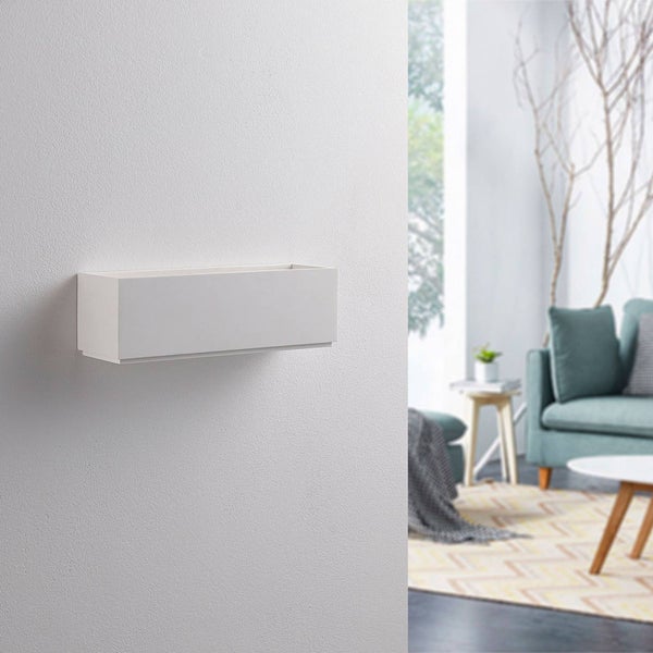 Lindby Wandleuchte, Wandlampe Innen Benno (Modern) in Weiß aus Gips/Ton (2 flammig G9) - Wandstrahler Wandbeleuchtung Schlafzimmer / Wohnzimmer Licht nach oben & unten Wohnzimmerleuchte