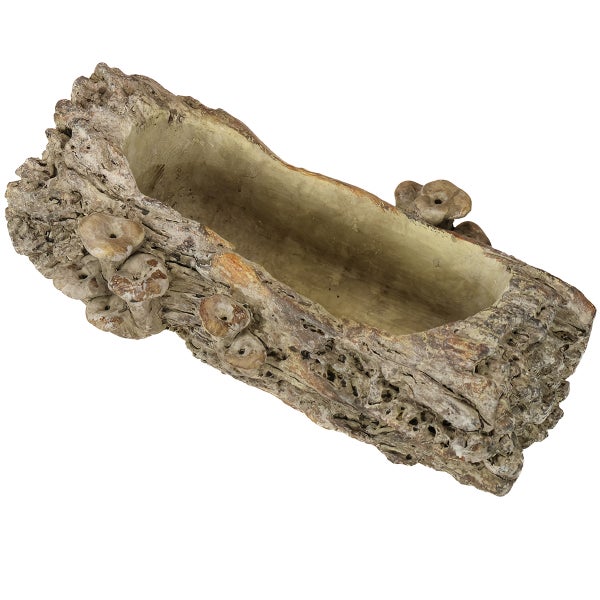 Blumenkasten in Baumstammoptik