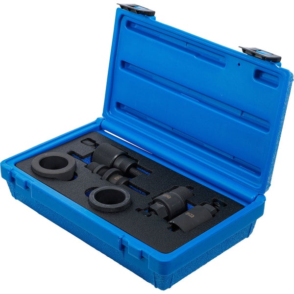 Werkzeugsatz in blauem Werkzeugkoffer