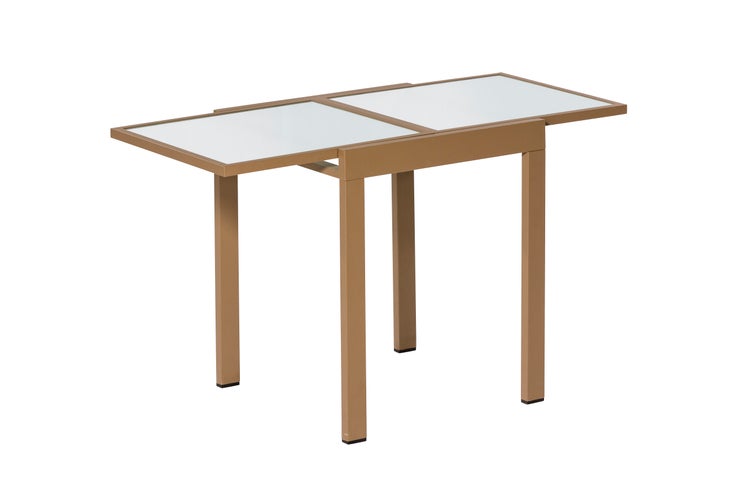 Balkonausziehtisch, 65 (130) x 65 cm, sand/matt