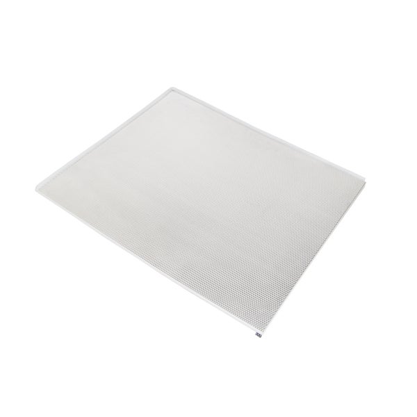 Rechteckiger Metallfettfilter für Dunstabzugshauben mit feinem Metallgewebe.