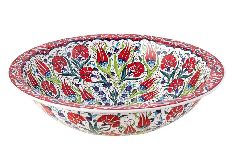 Keramikschale mit Blumenmuster