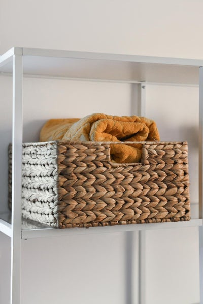 VIVANNO Regalkorb LANTA 19x41x34 cm Wasserhyazinthe Natur geflochten