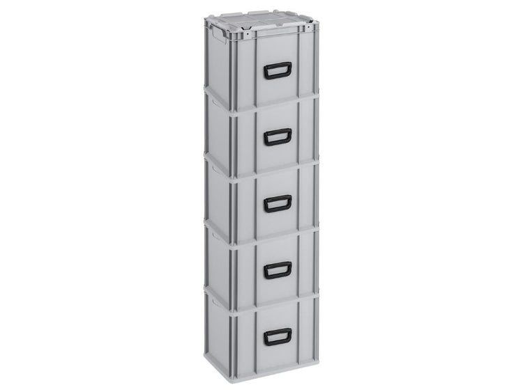 PROREGAL SuperSparSet 5 x Eurobox NextGen Portable HxBxT 33,5 x 30 x 40 cm 30 Liter Eurobehälter Transportbox Transportbehälter Stapelbehälter